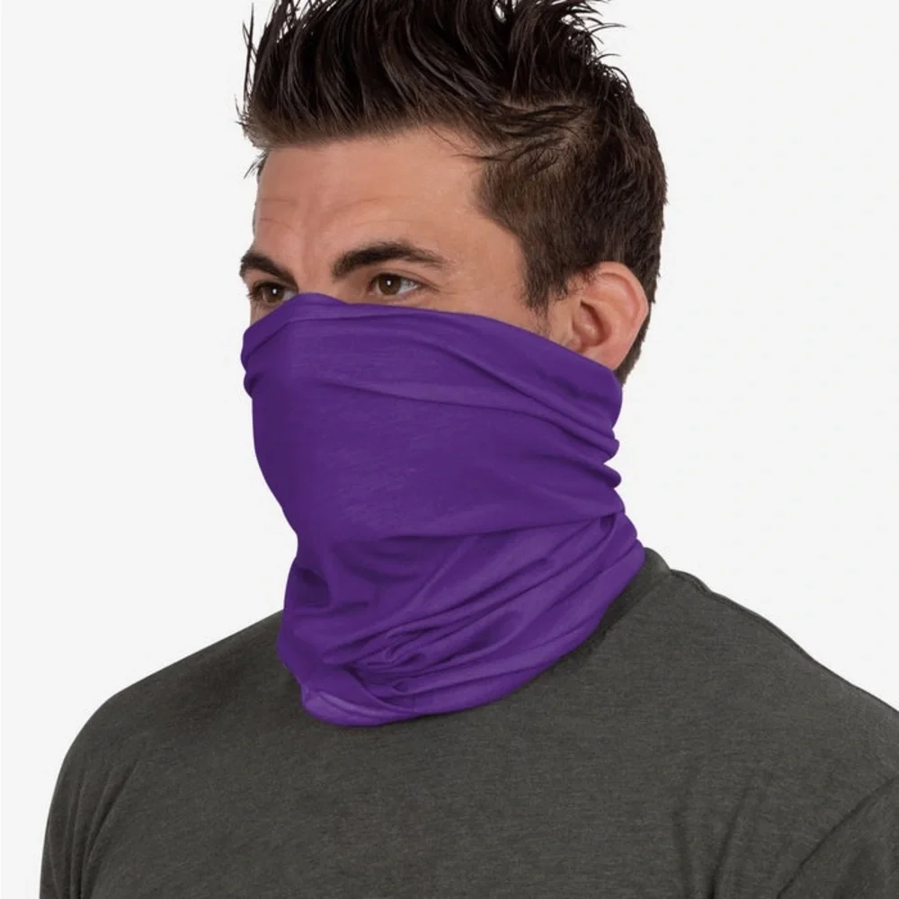 FOCO NFL MINNESOTA VIKINGS BIG LOGO GAITER SCARF PURPLE GOLD OS NWT
